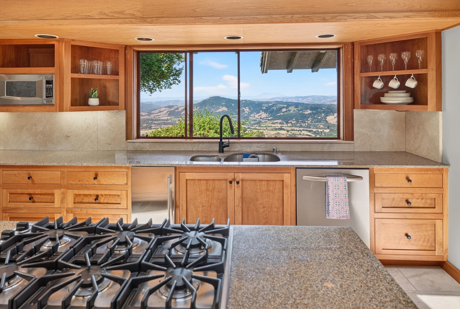 Kitchen with valley view